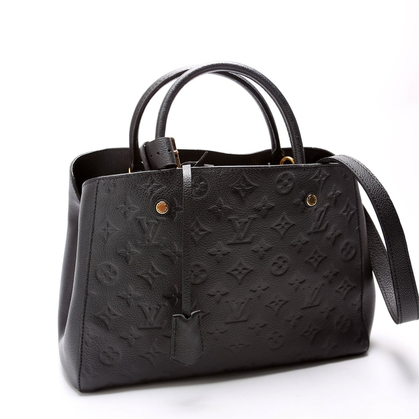 Louis Vuitton Montaigne MM Empreinte Black Handbag Black 4