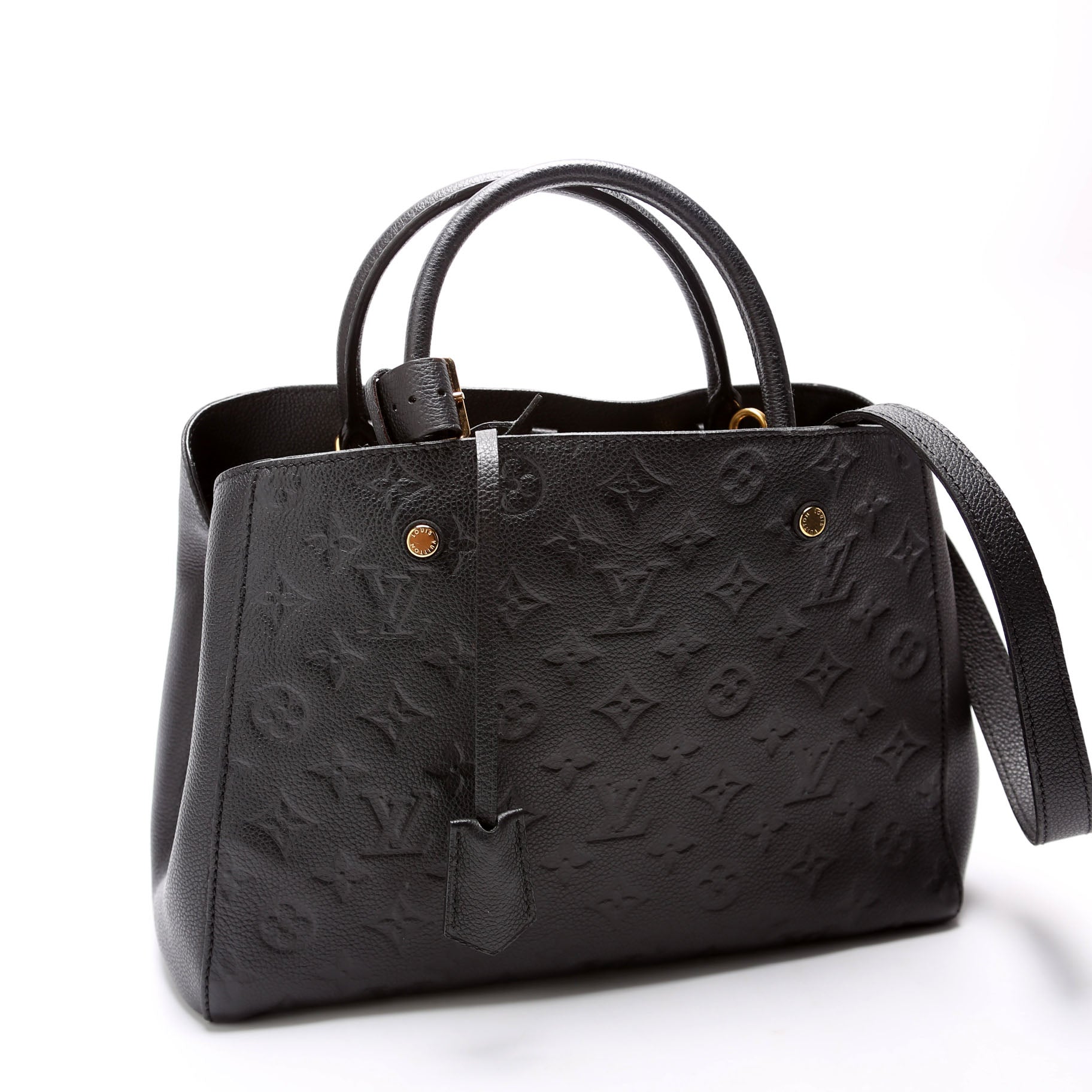 Louis Vuitton Montaigne MM Empreinte Black Handbag Black 4