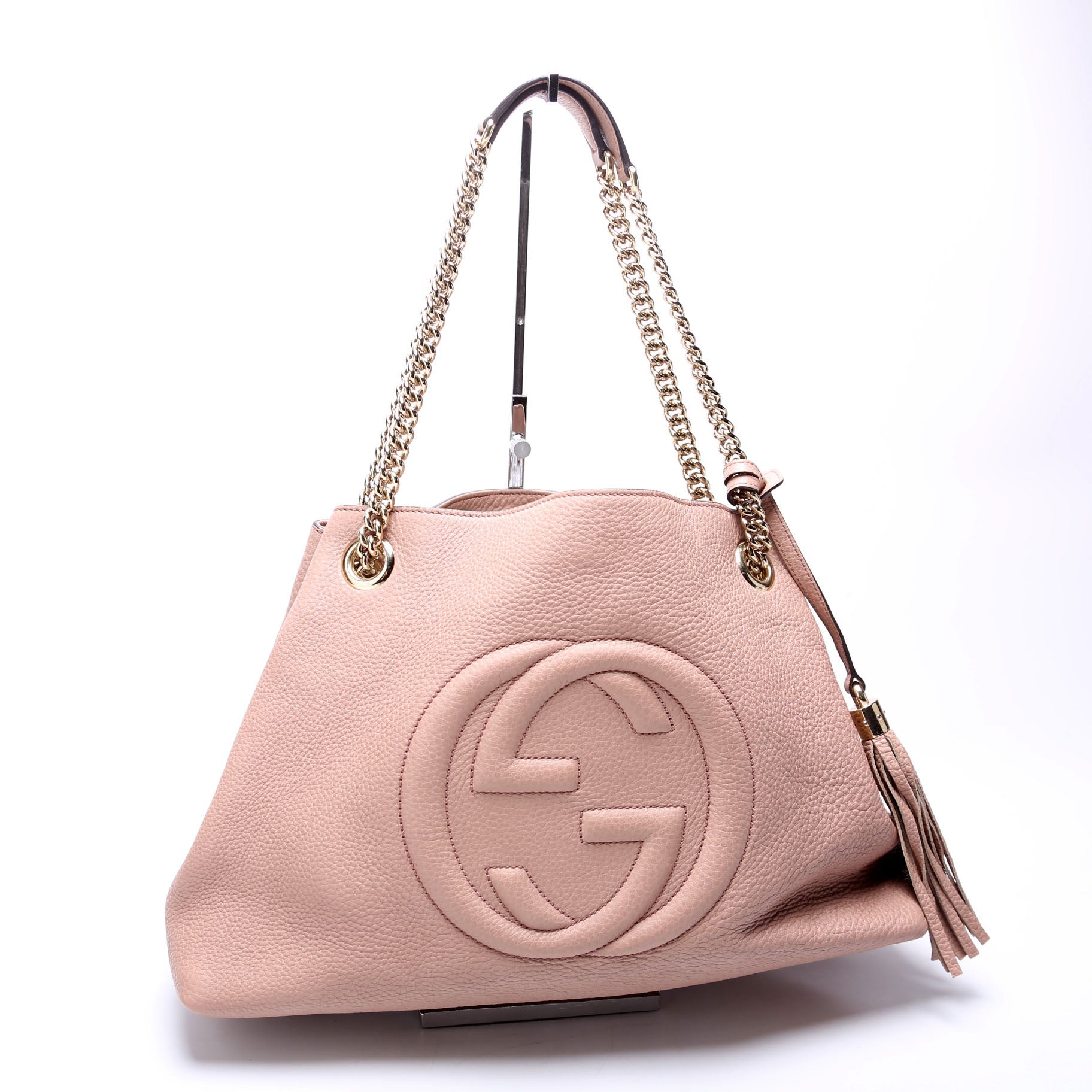 Gucci Soho Leather Beige Medium Shoulder Bag