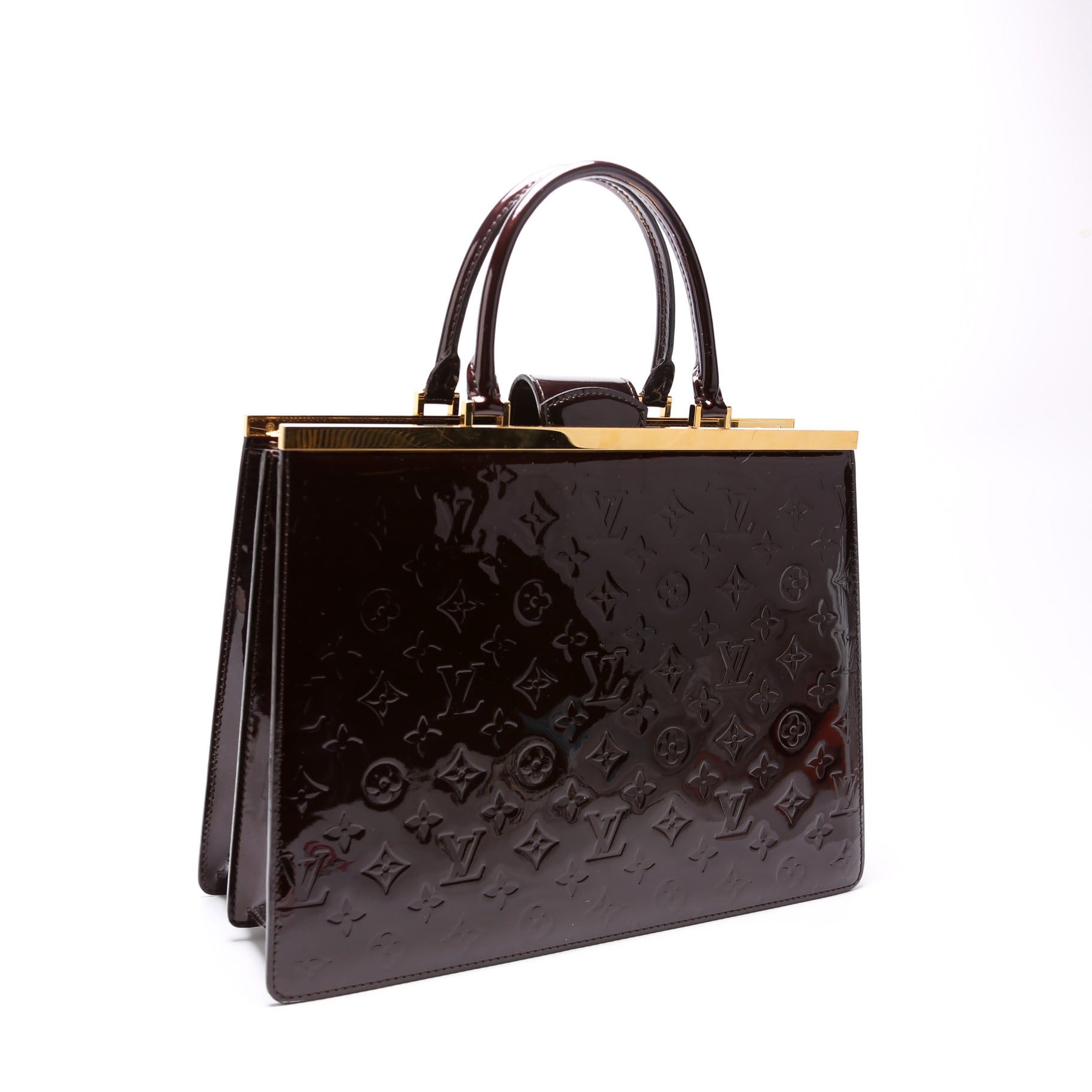 Louis Vuitton Deesse GM Burgundy Vernis Handbag