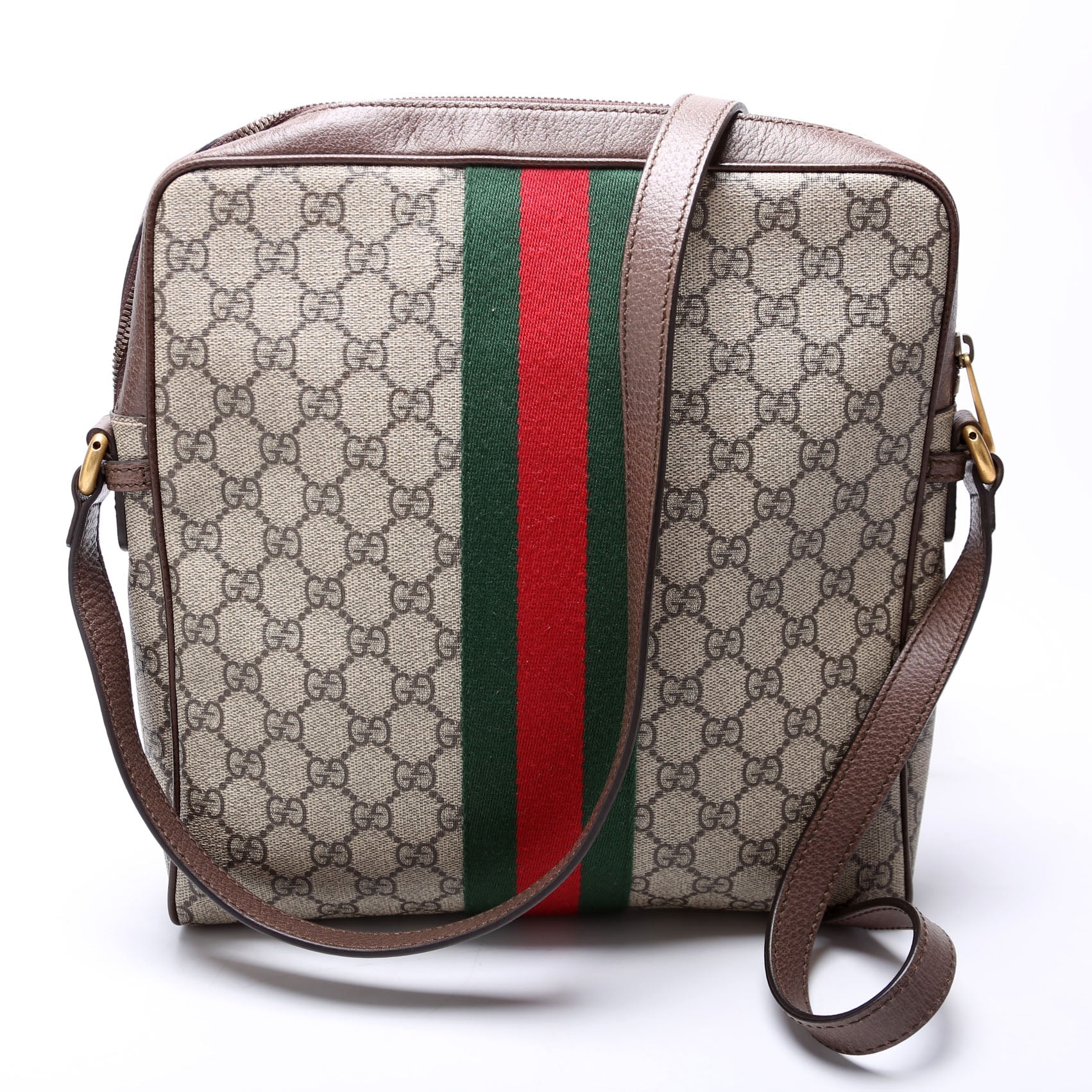 Gucci Ophidia Messenger Brown Medium Travel Bag