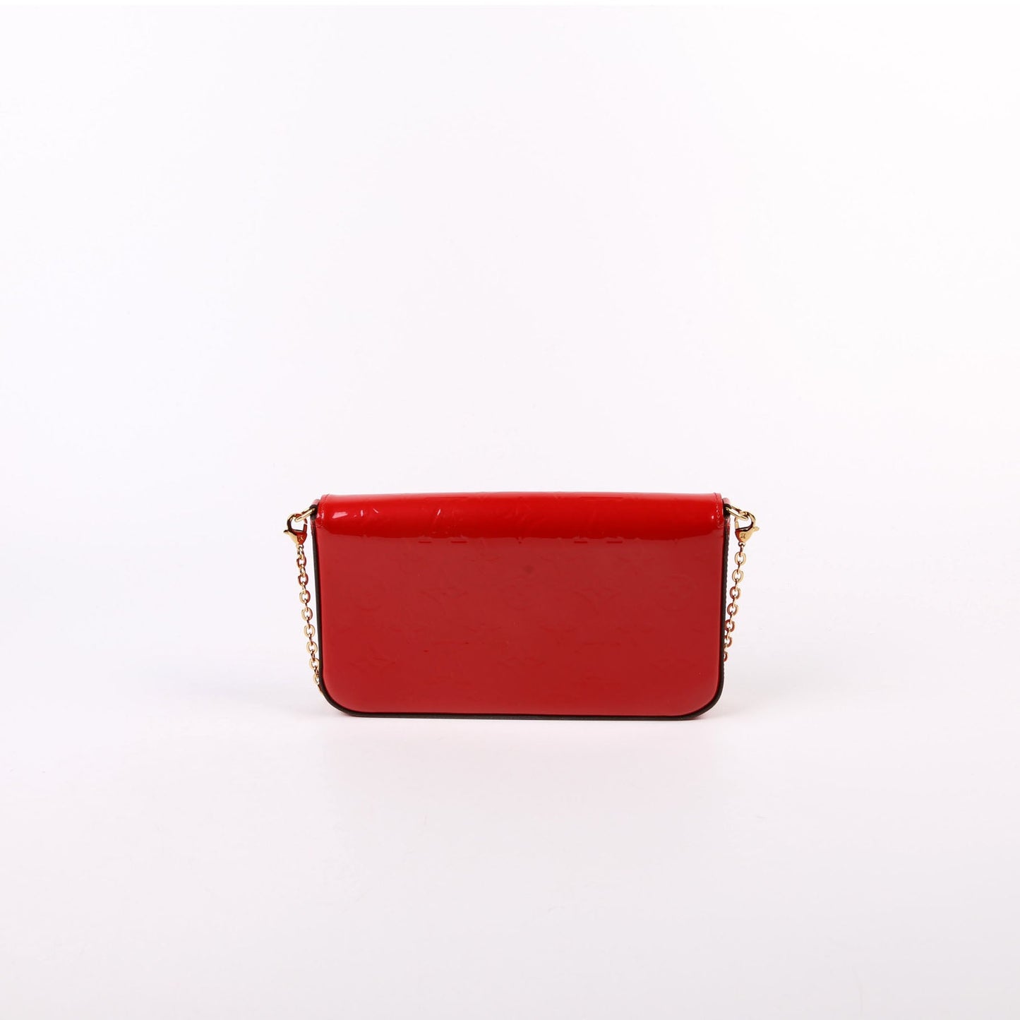 Louis Vuitton Pochette Felicie Vernis Red Clutch Bag