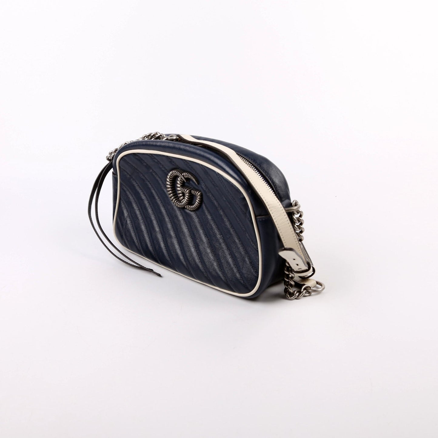 Gucci Camera Leather Blue Small Travel Bag