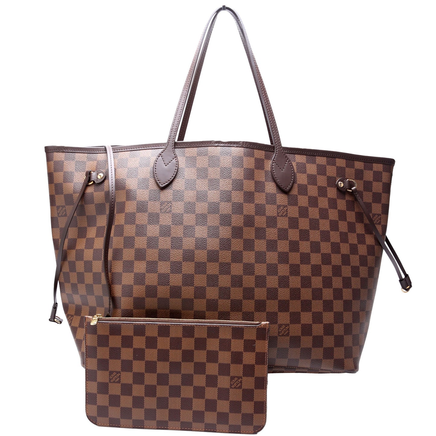 Louis Vuitton Neverfull W GM Ebene Damier Red Wallet Case