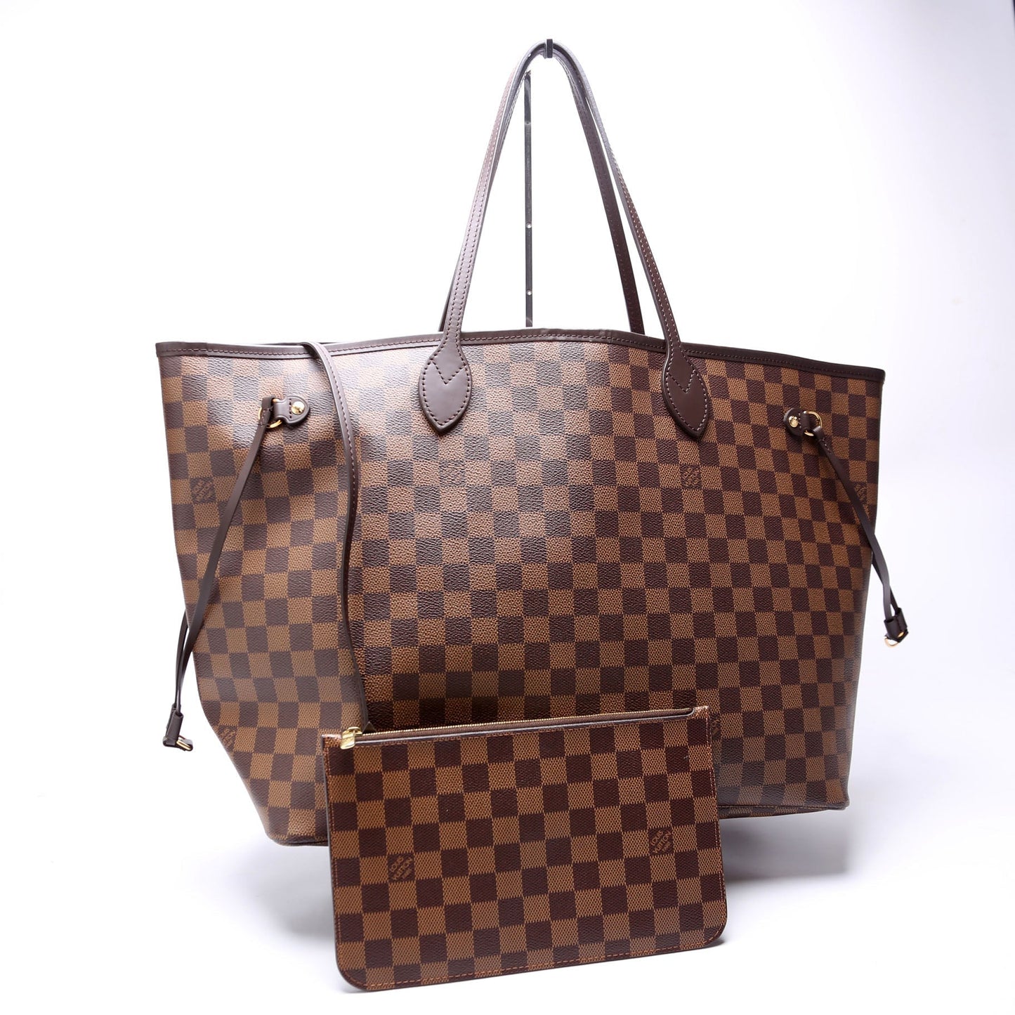 Louis Vuitton Neverfull W GM Ebene Damier Red Wallet Case