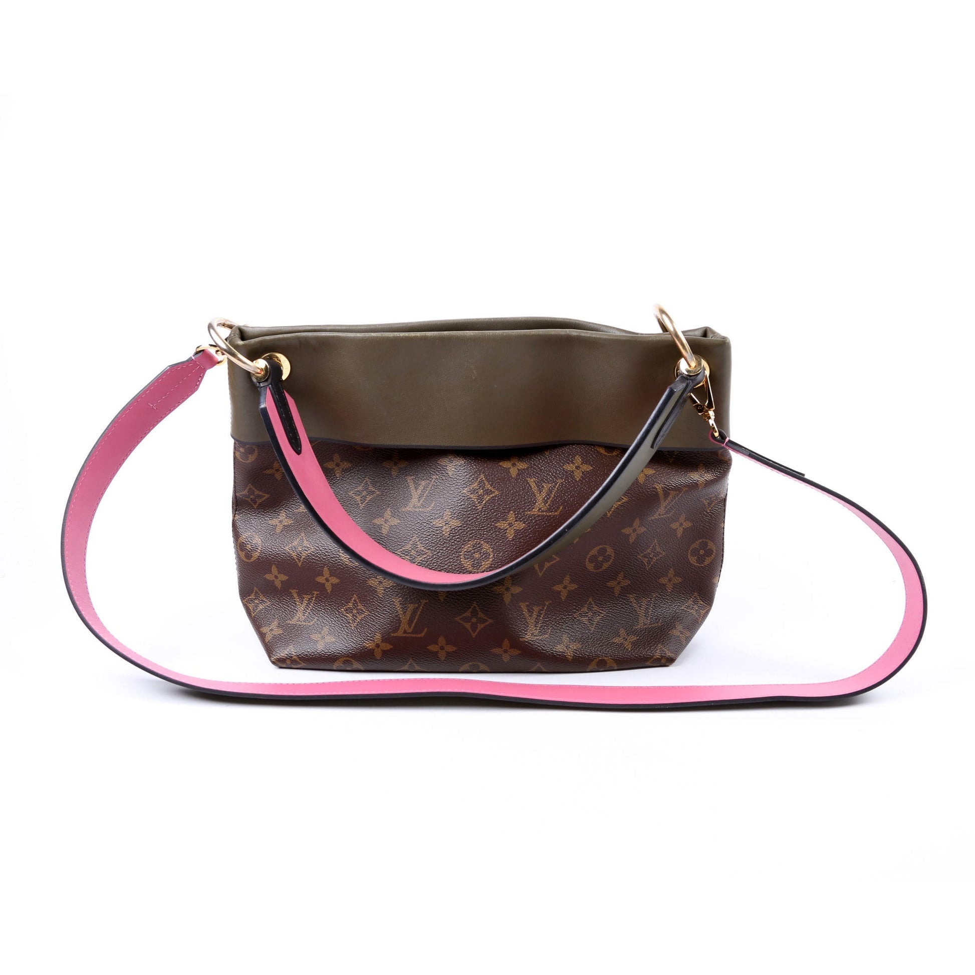 Louis Vuitton Tuileries Besace Hobo Monogram Green Pink Shoulder Bag