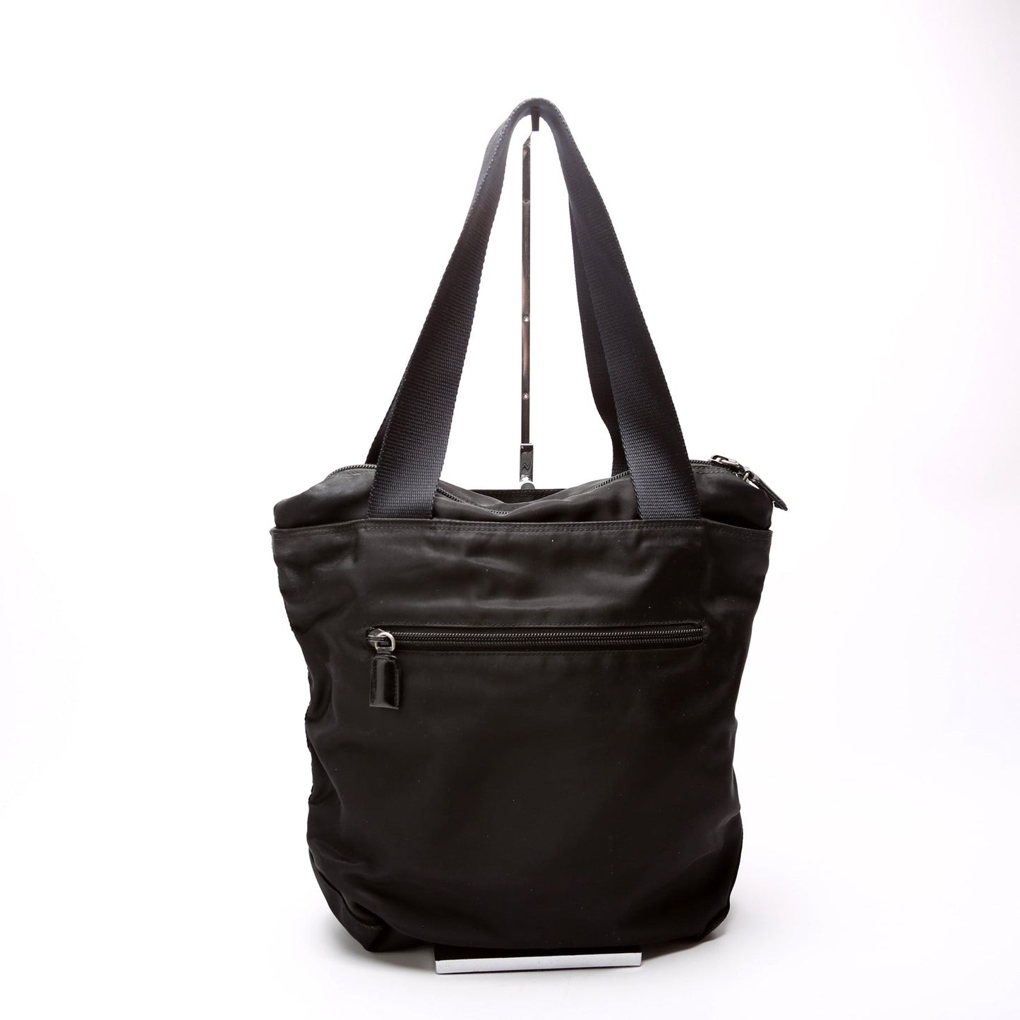 Prada Zip Tote Bag Nylon Black