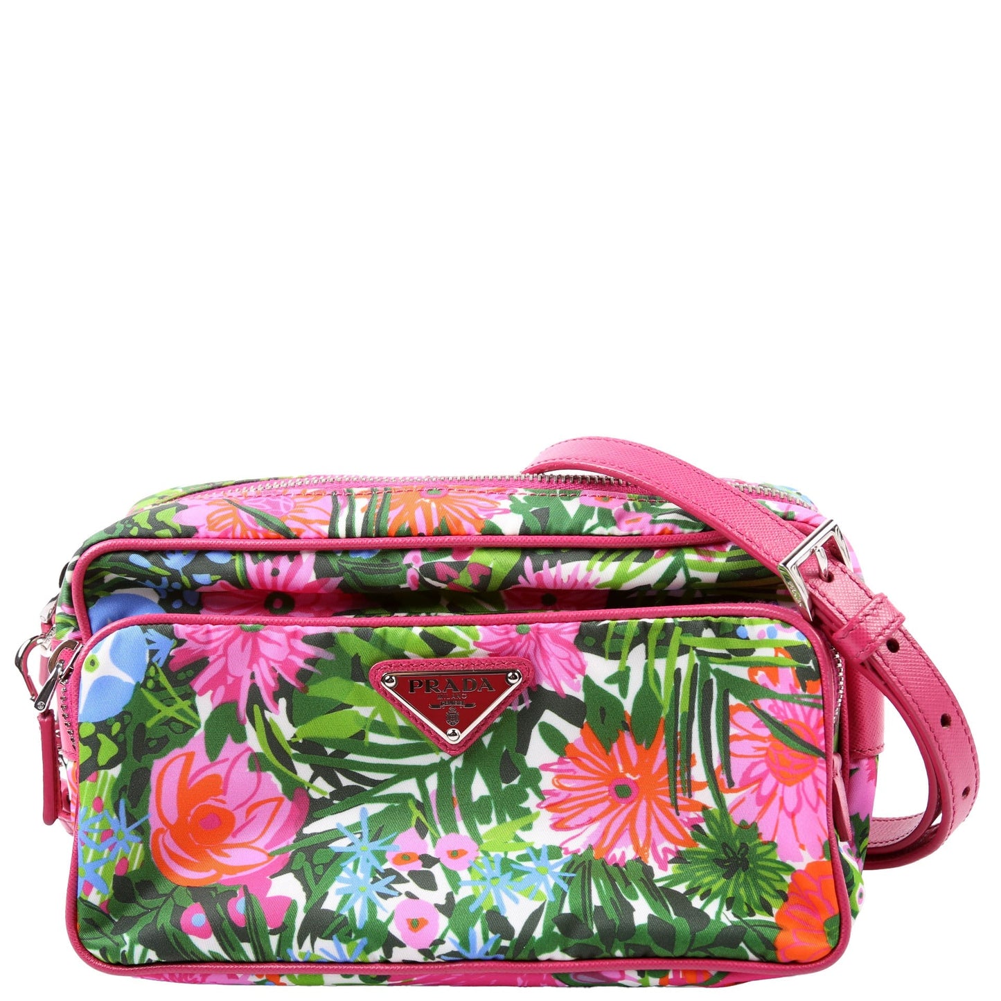 Prada Tessuto Printed Camera Bag Nylon Travel Bag