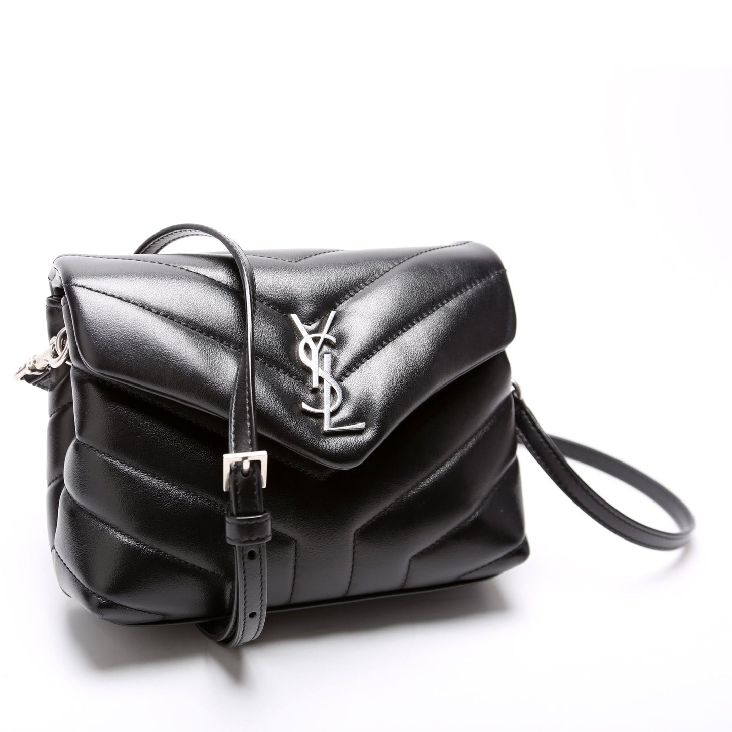 YSL Saint Laurent Loulou Satchel Toy Crossbody Bag Black