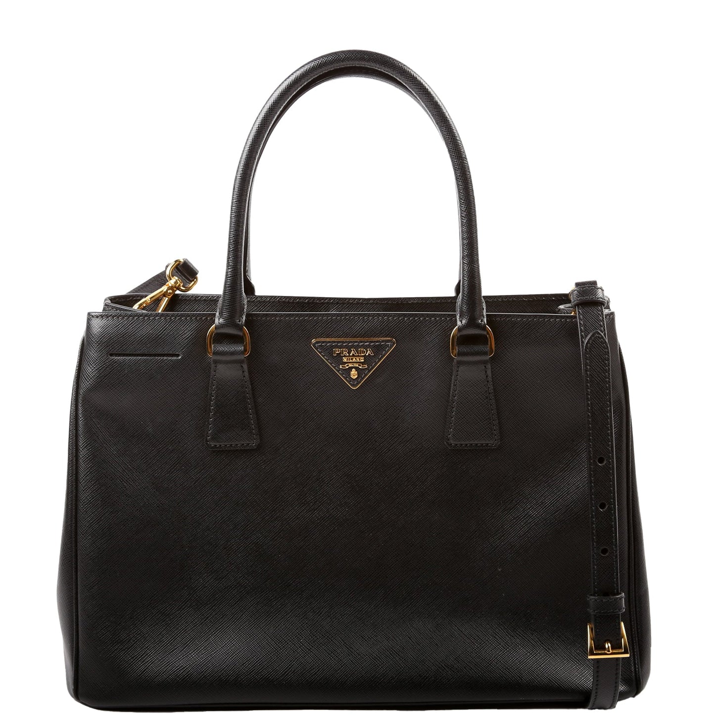 Prada Saffiano Lux Tote Bag Black Medium