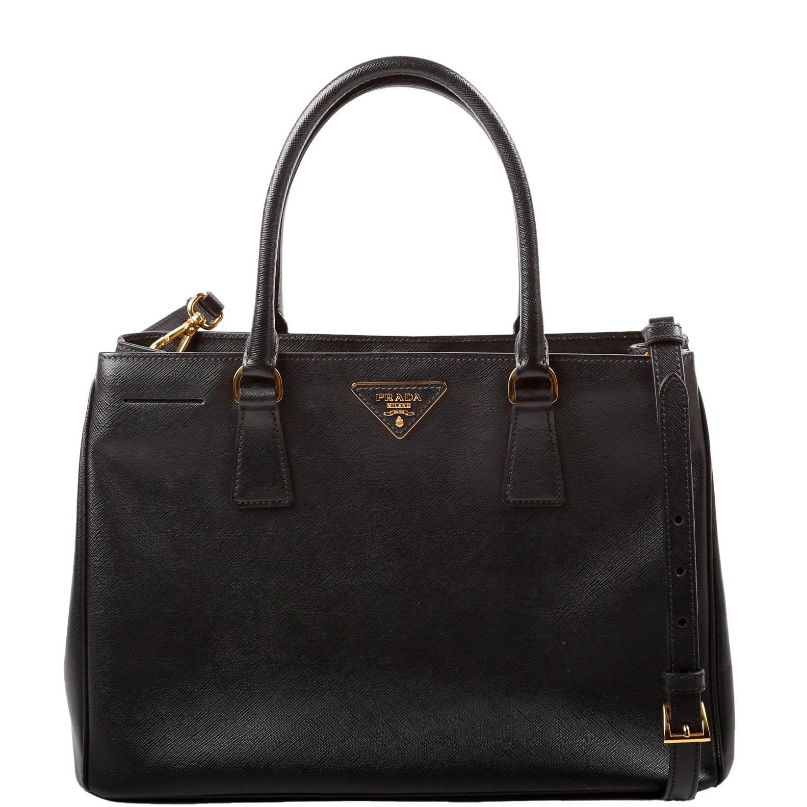 Prada Saffiano Lux Tote Bag Black Medium