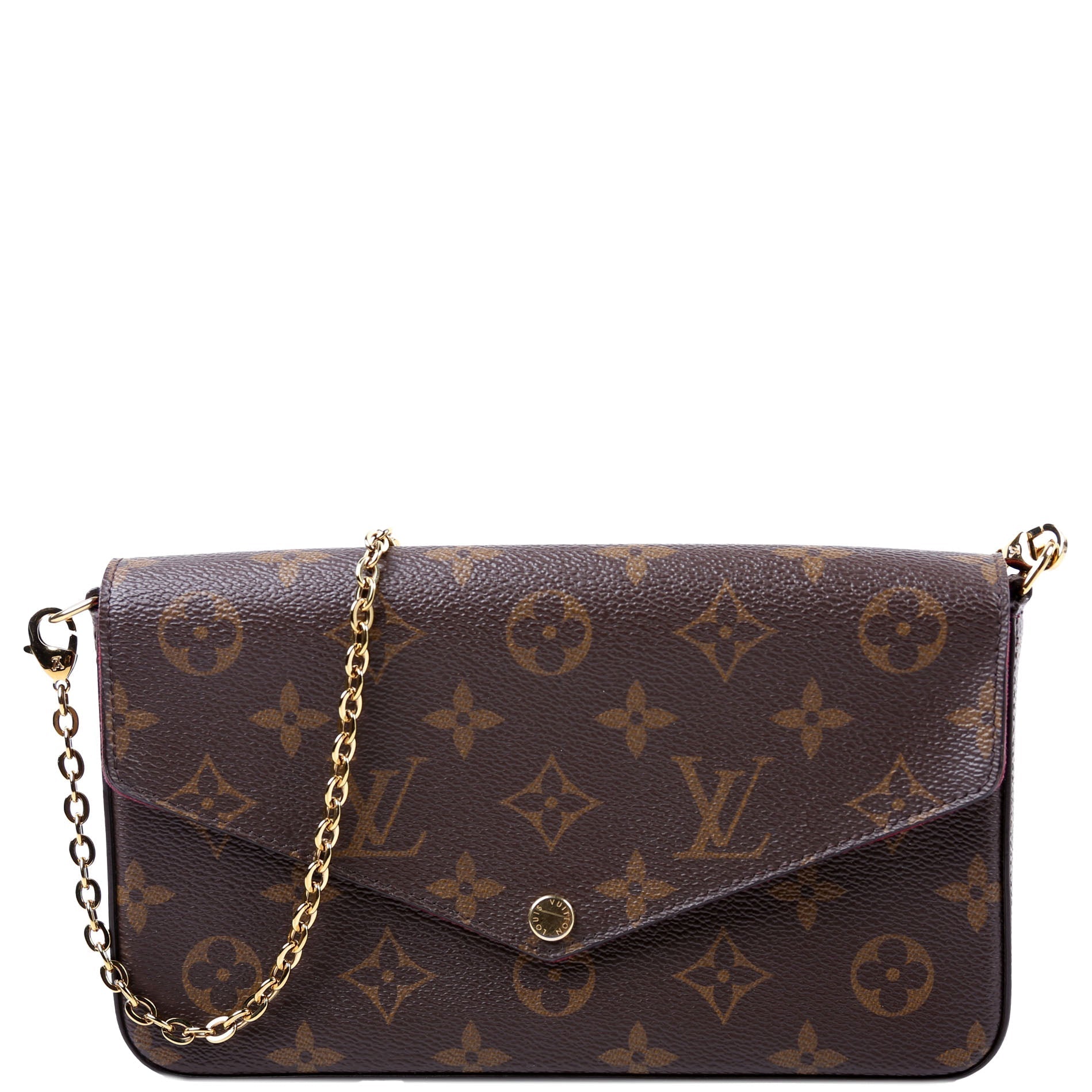 Louis Vuitton Pochette Felicie Berry Monogram Clutch Bag Berry 10