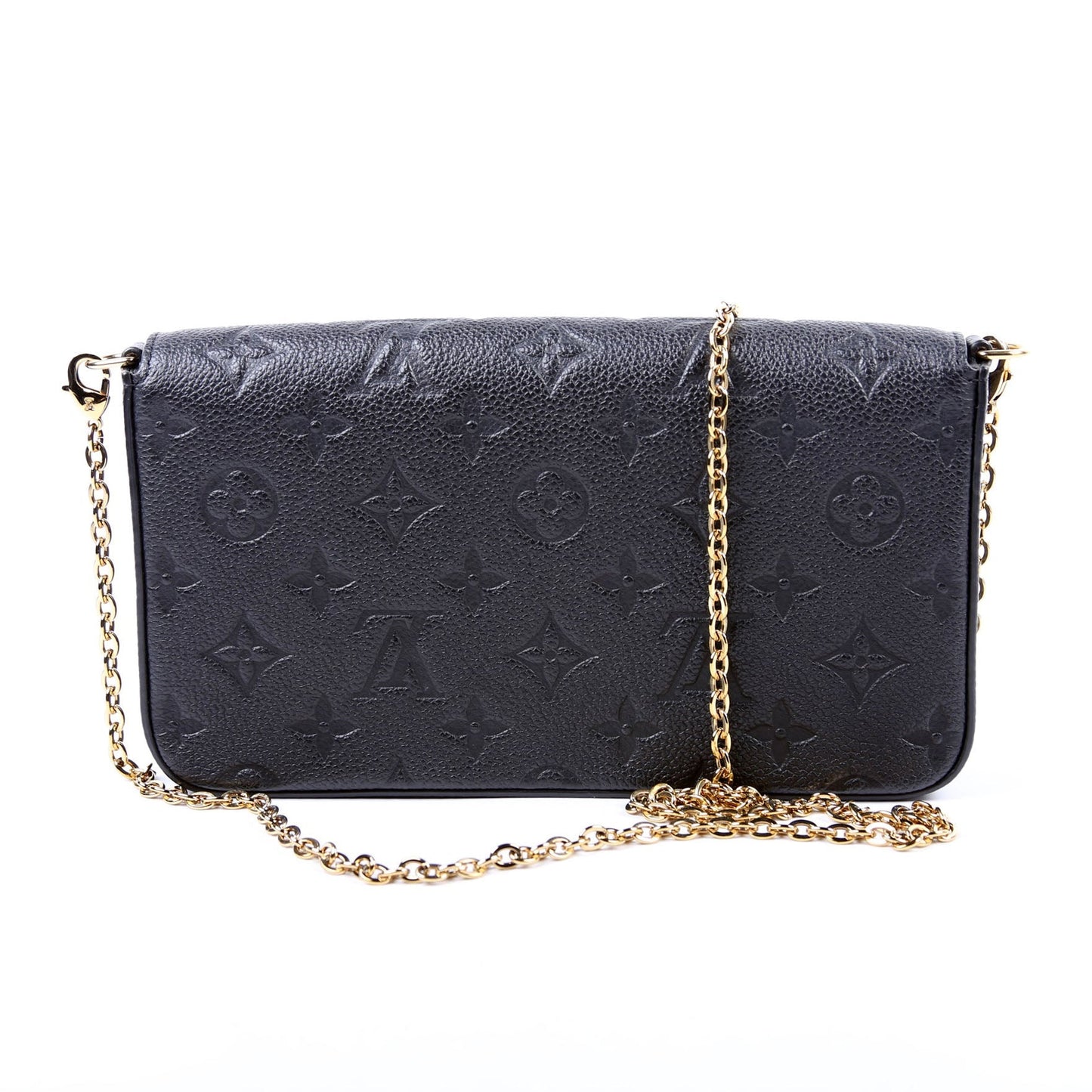 Louis Vuitton Pochette Felicie Empreinte Black Clutch Bag Black 7
