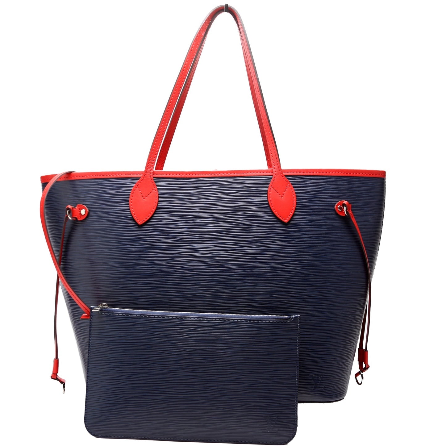 Louis Vuitton Neverfull MM Epi Blue Red Wallet Case