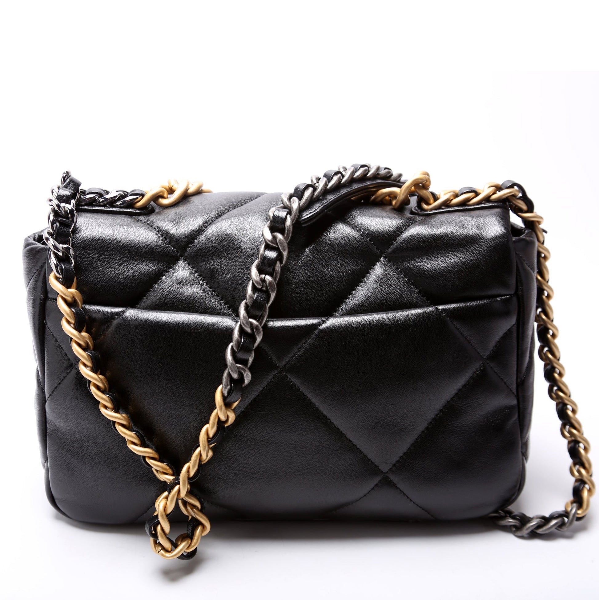 Chanel Quilted Goatskin 19 Flap RFID Black Handbag Rfid Black