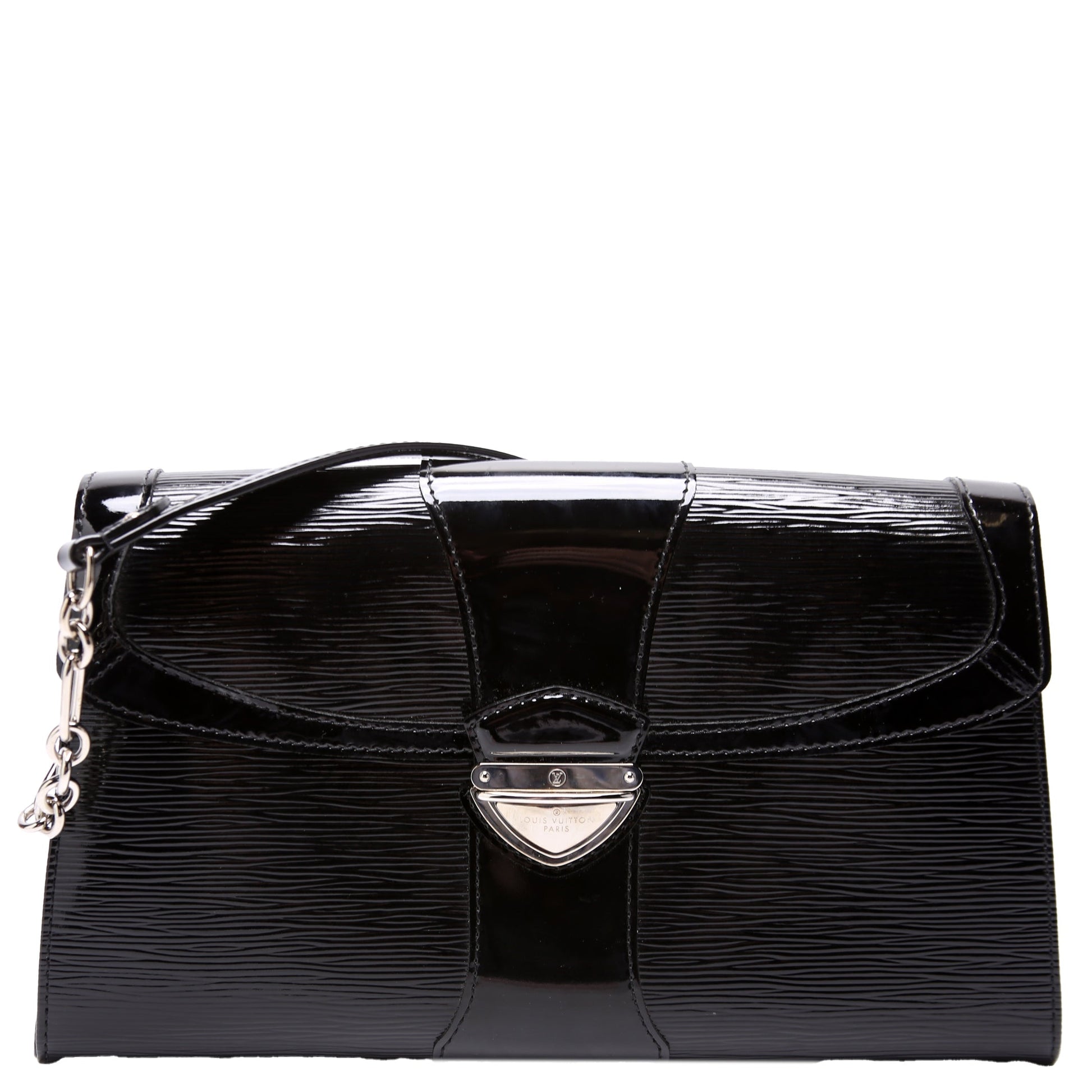 Louis Vuitton Lena Pochette Epi Electric Black Chain Clutch Bag