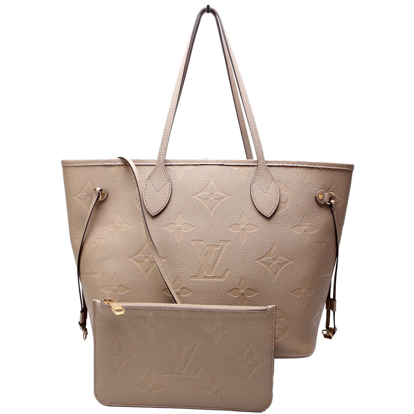 Louis Vuitton Neverfull W MM Taupe Empreinte Wallet Case