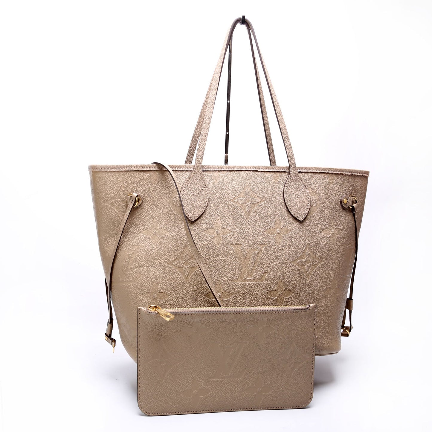 Louis Vuitton Neverfull W MM Taupe Empreinte Wallet Case