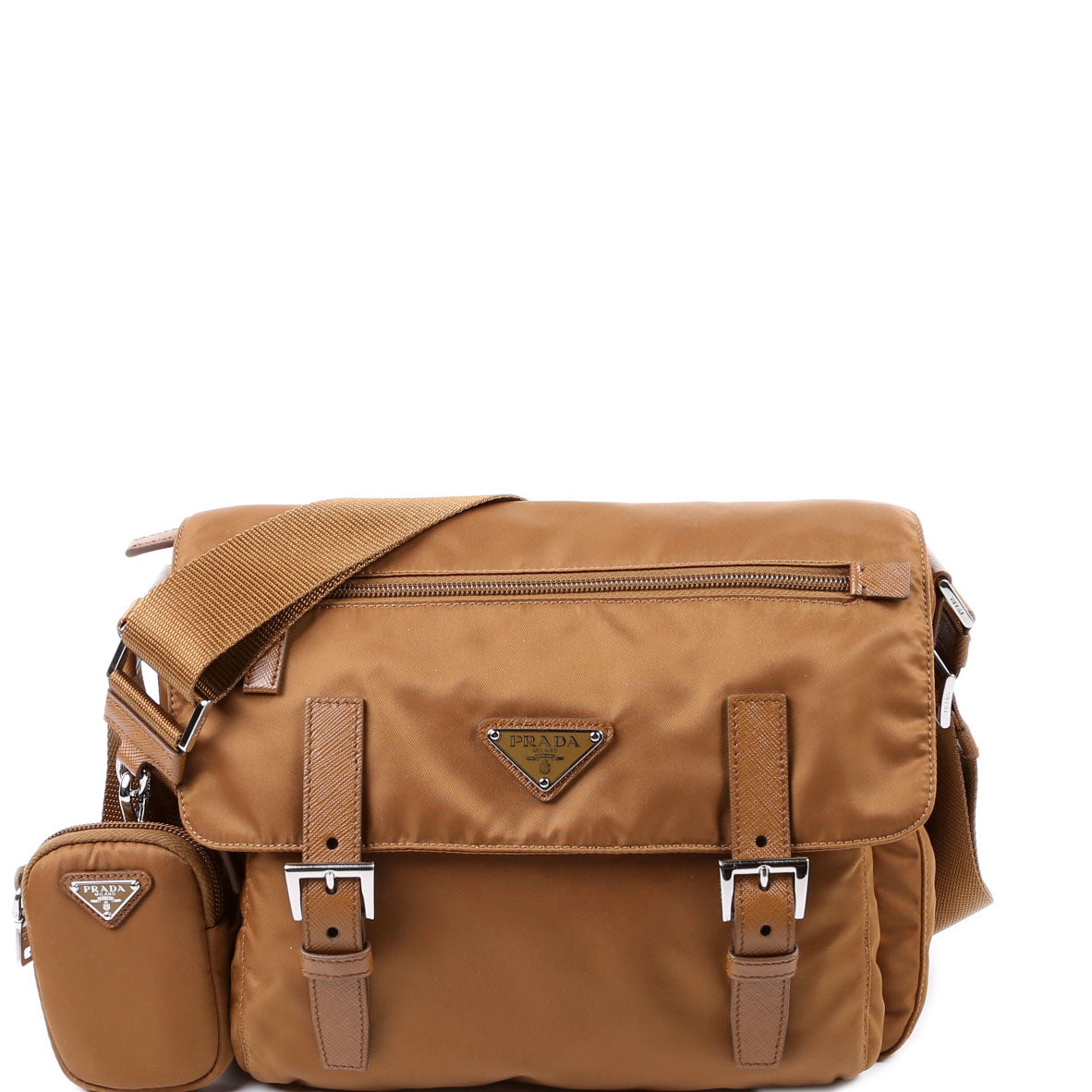 Prada Re Shoulder Bag Nylon Brown
