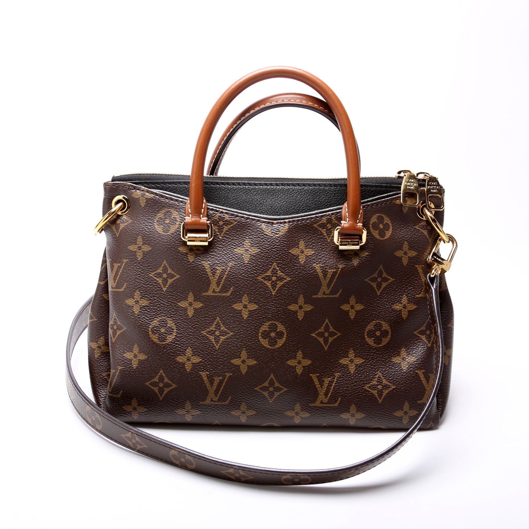 Louis Vuitton Pallas BB Monogram Black Handbag Black 2