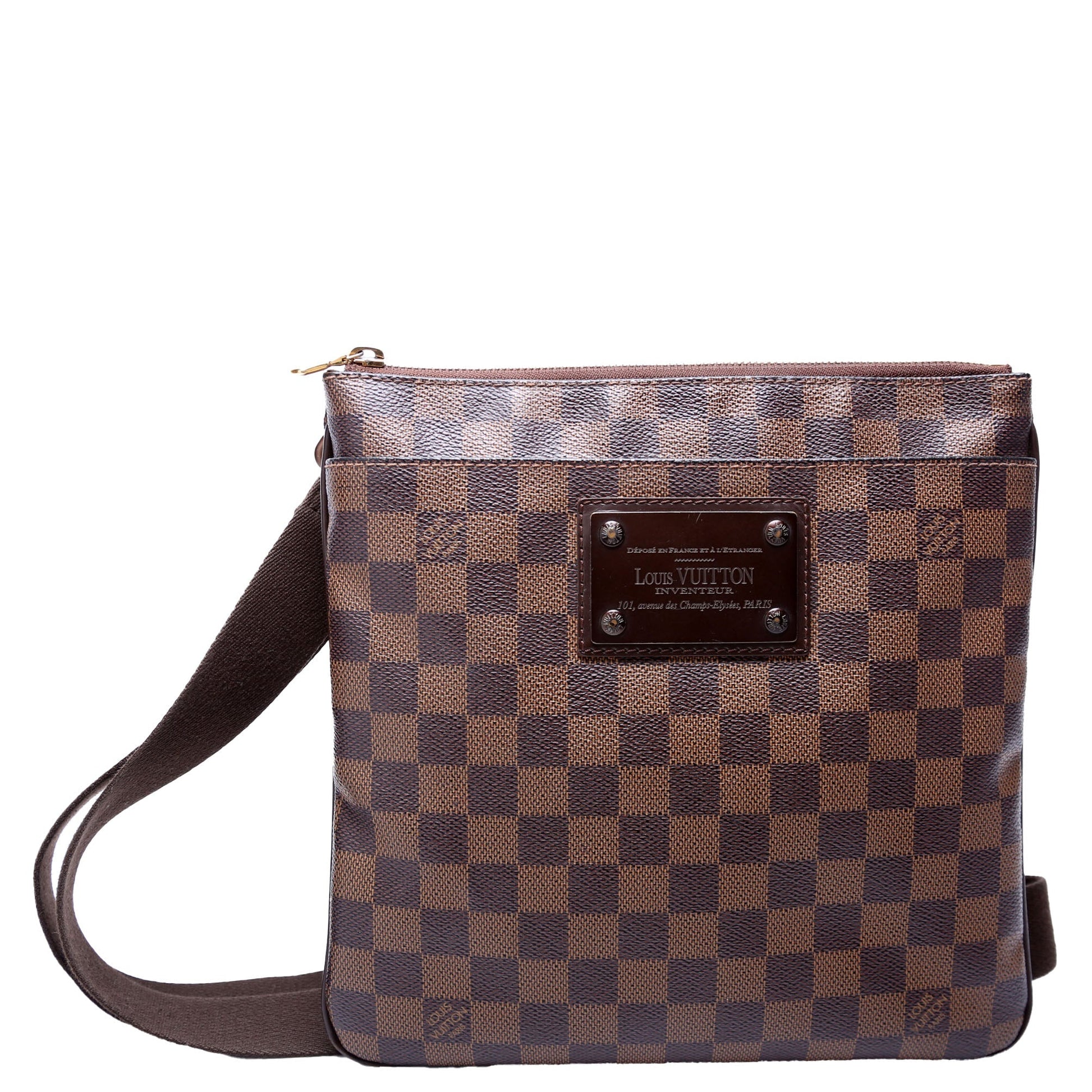 Louis Vuitton Pochette Brooklyn Ebene Clutch Bag