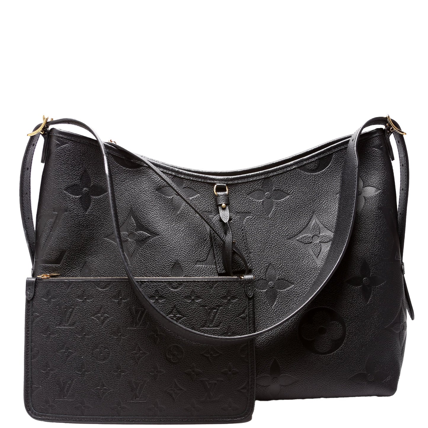 Louis Vuitton Carryall MM Zip Empreinte Black Handbag