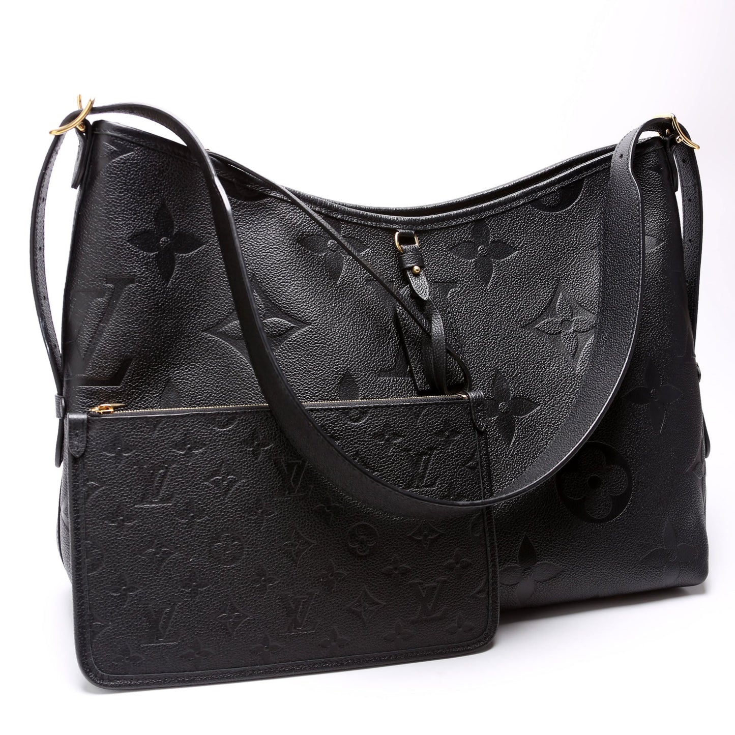 Louis Vuitton Carryall MM Zip Empreinte Black Handbag