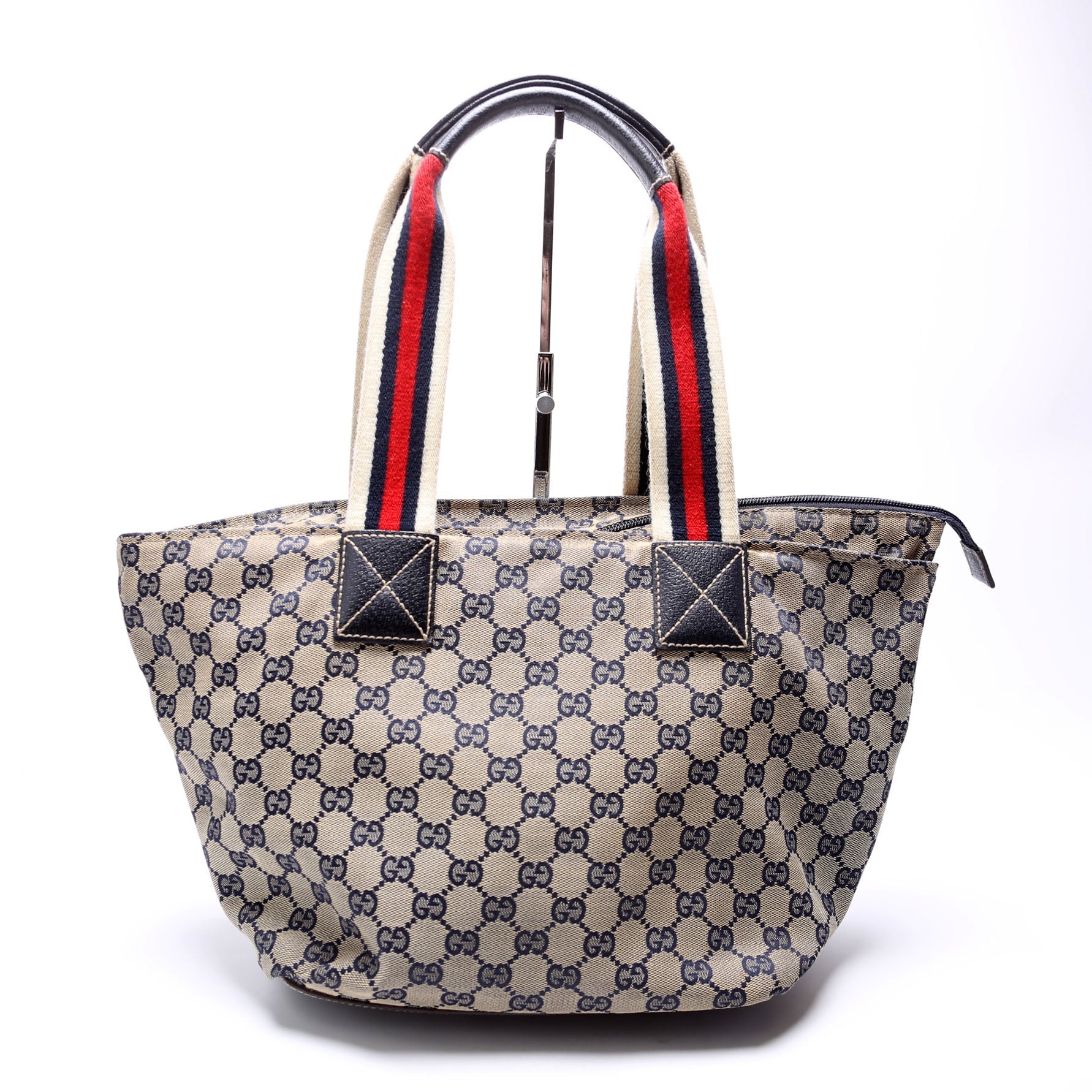 Gucci GG Web Canvas Bucket Tote Bag Tote 1