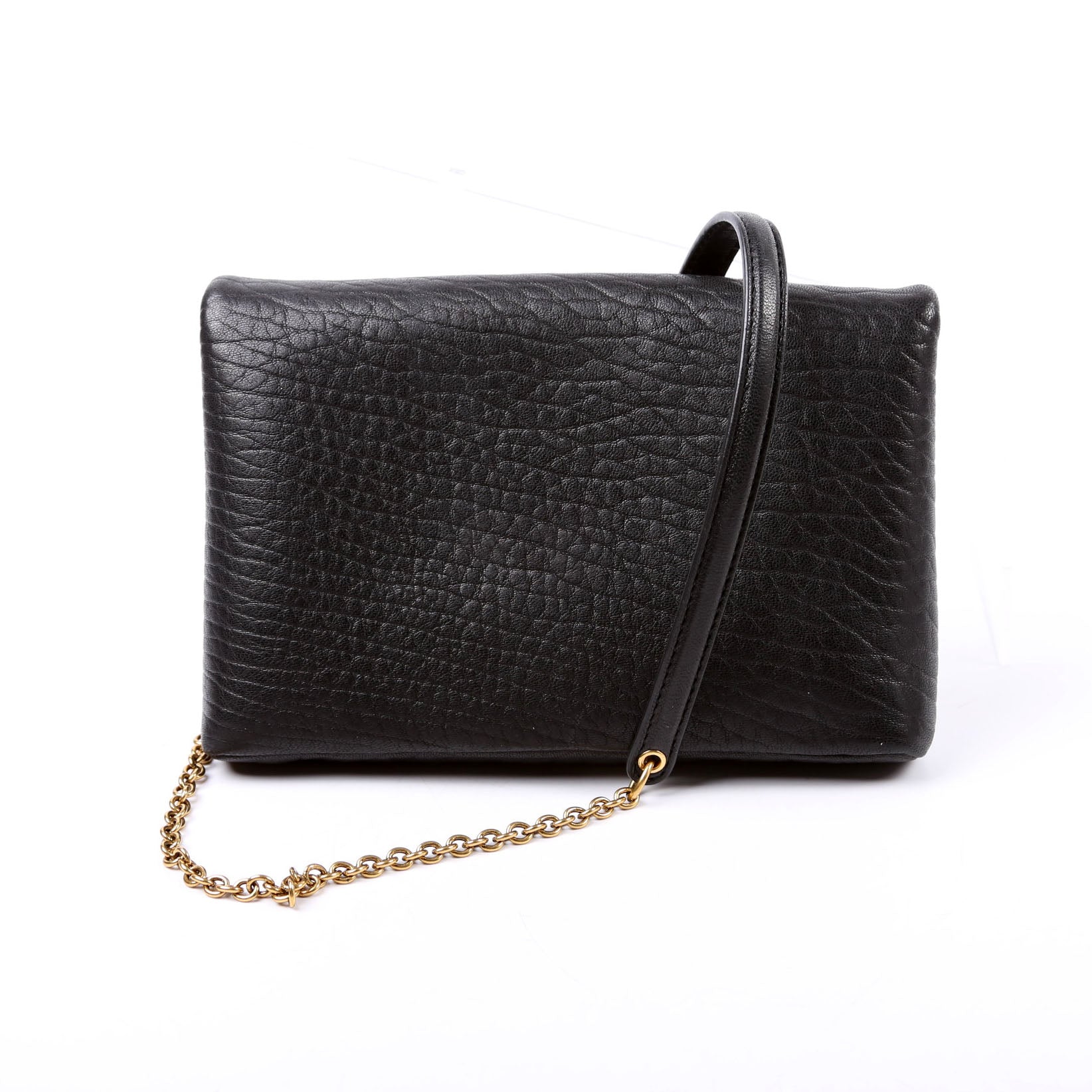 YSL Saint Laurent Saint Laurent Cassandre Pouch Lambskin Bag Black Chain Travel Bag