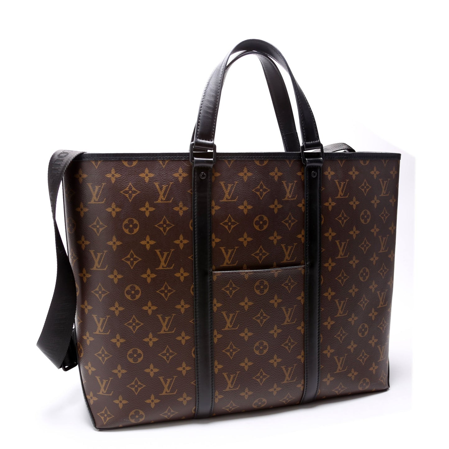 Louis Vuitton Weekend Macassar Monogram Black GM Tote Bag