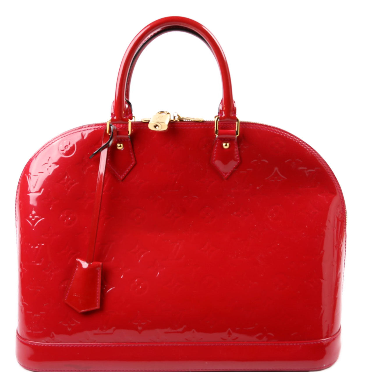 Louis Vuitton Alma GM Vernis Red Handbag