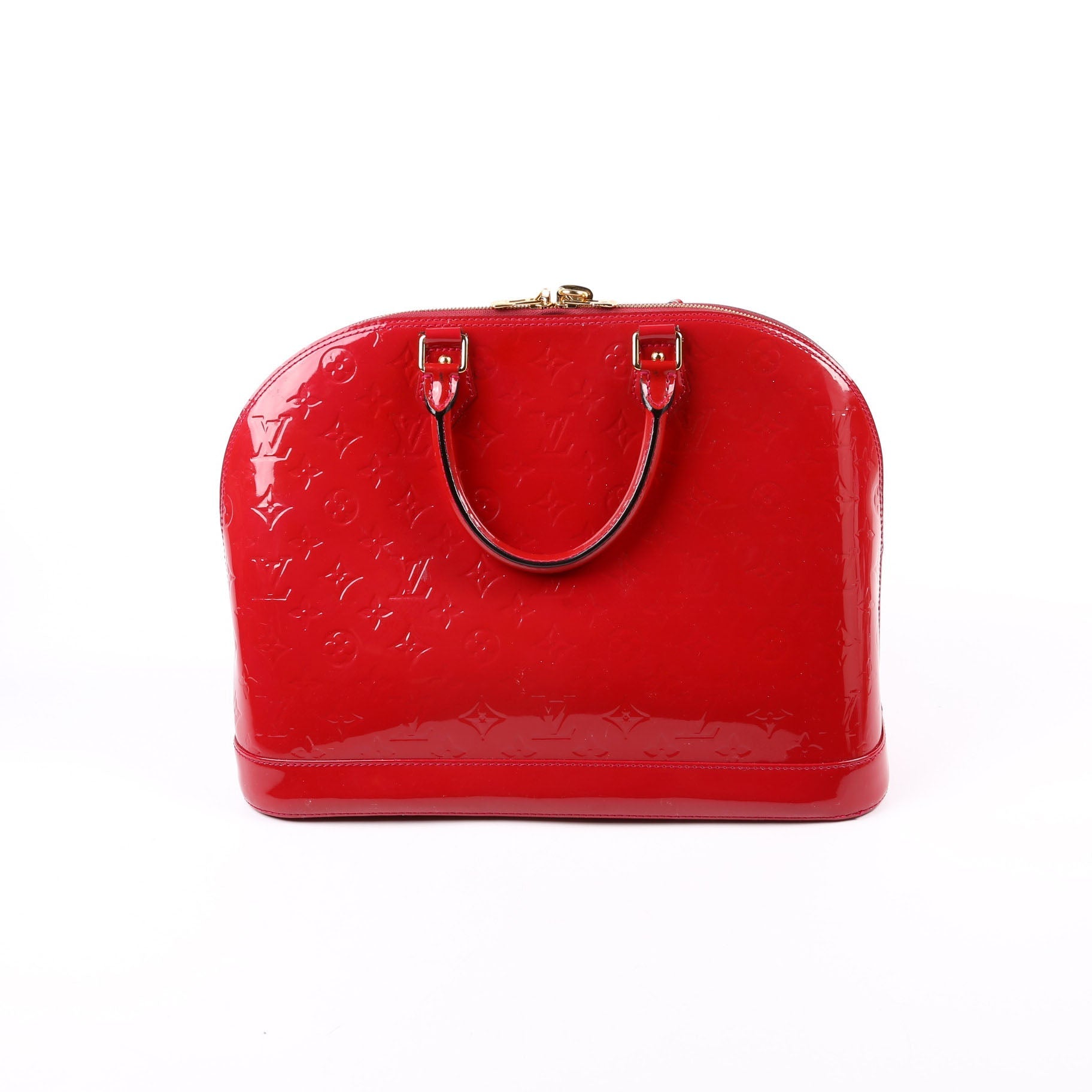 Louis Vuitton Alma GM Vernis Red Handbag