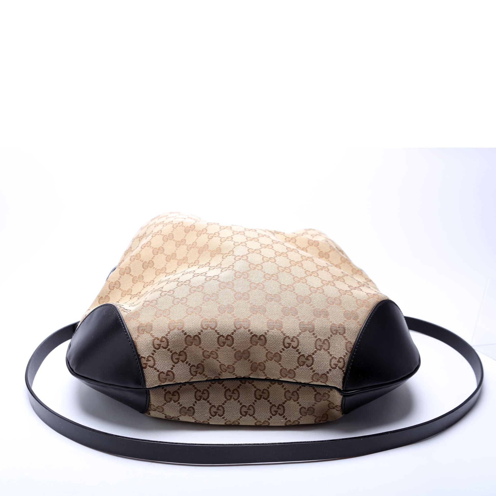 Gucci GG Studded Patti Canvas Brown Shoulder Bag