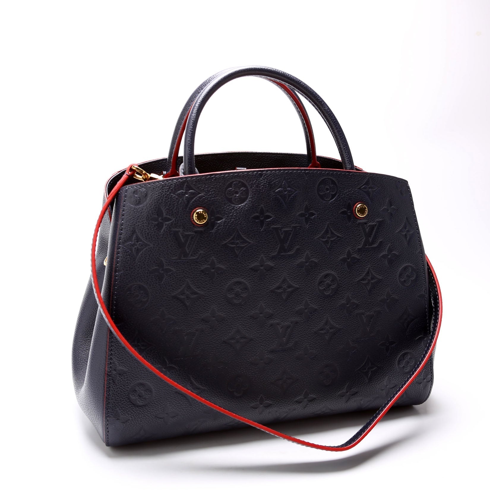 Louis Vuitton Montaigne MM Navy Empreinte Handbag
