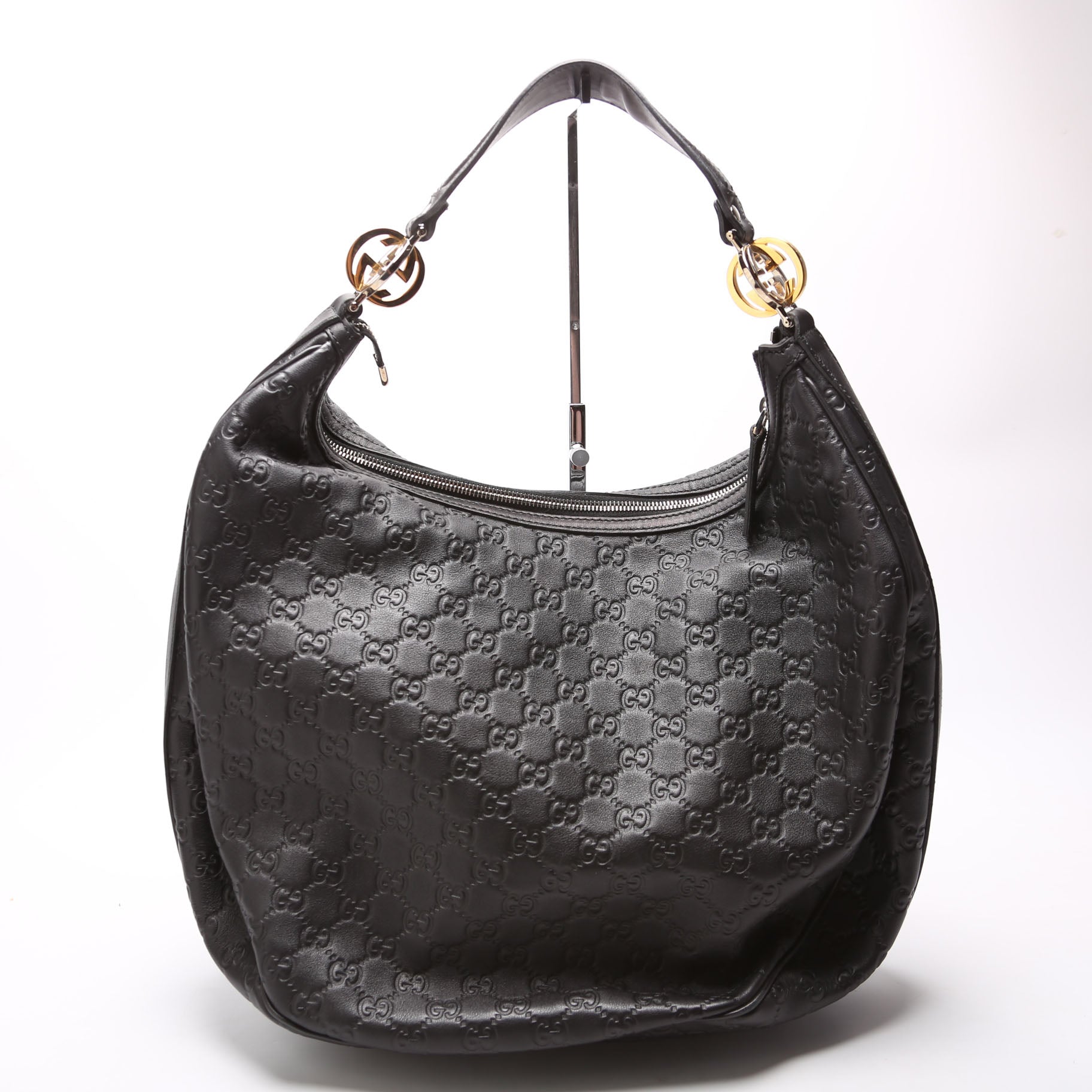 Gucci GG Twins Black Large Shoulder Bag