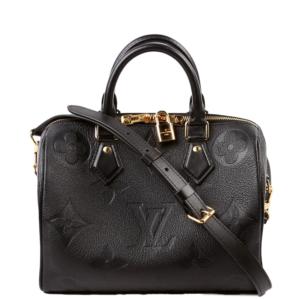 Louis Vuitton Speedy 25 Bandouliere Black Empreinte Handbag
