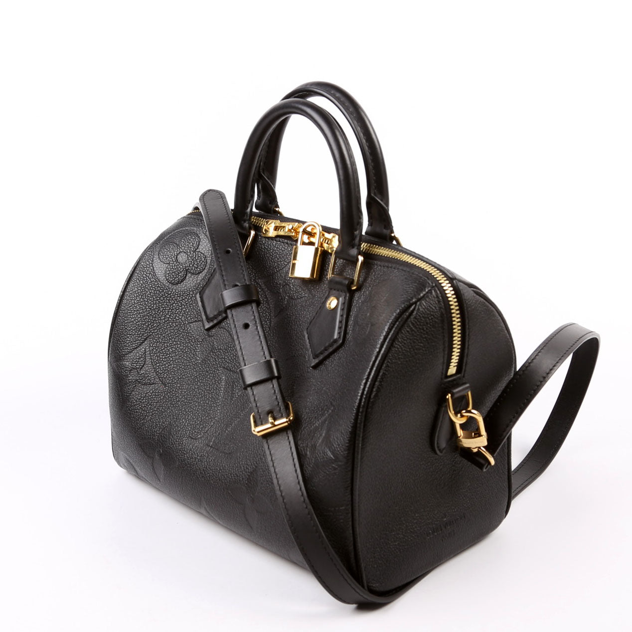 Louis Vuitton Speedy 25 Bandouliere Black Empreinte Handbag