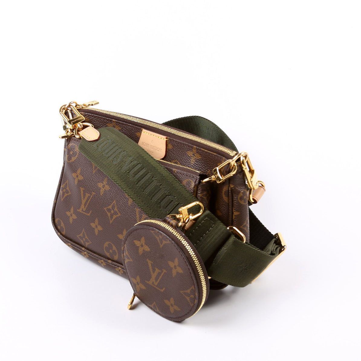 Louis Vuitton Multi Pochette Monogram Green Clutch Bag Green 8