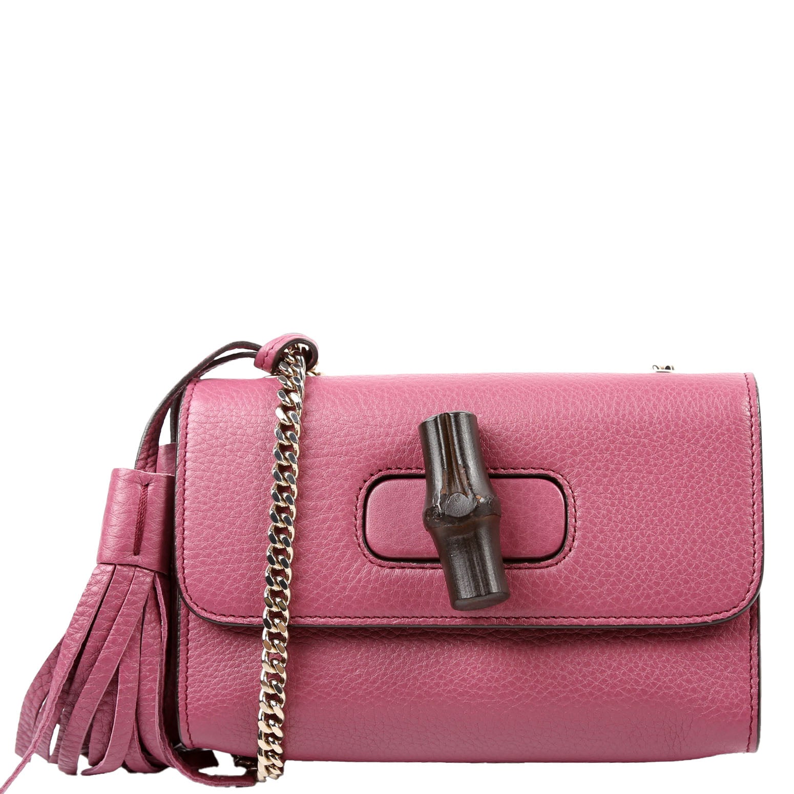 Gucci Miss Bamboo Tassel Purple Chain Travel Bag