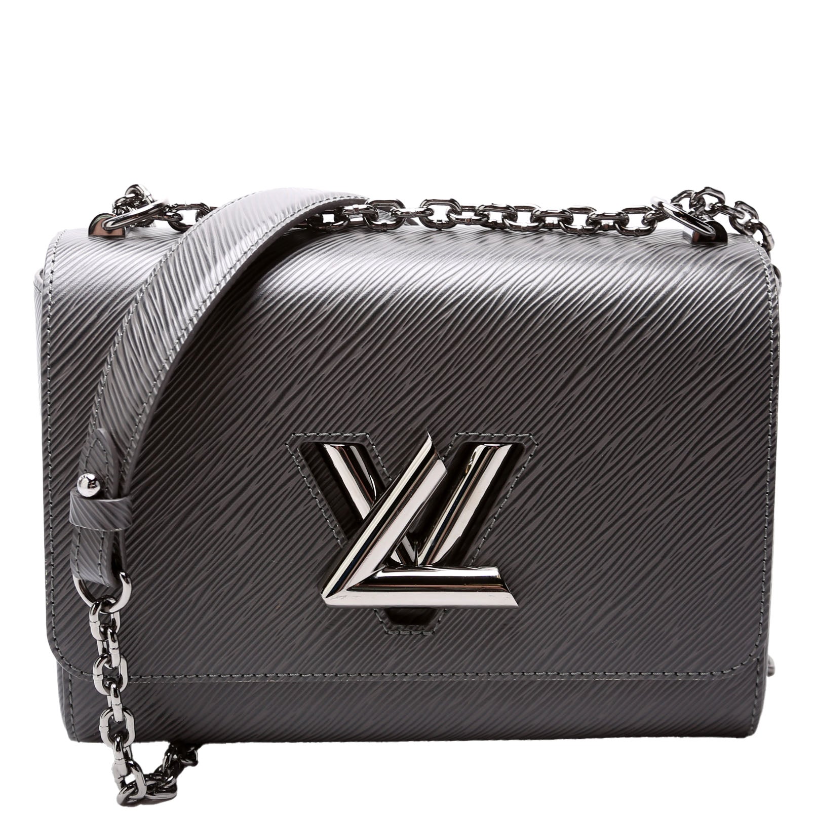 Louis Vuitton Twist Grey MM Epi Handbag Grey 2