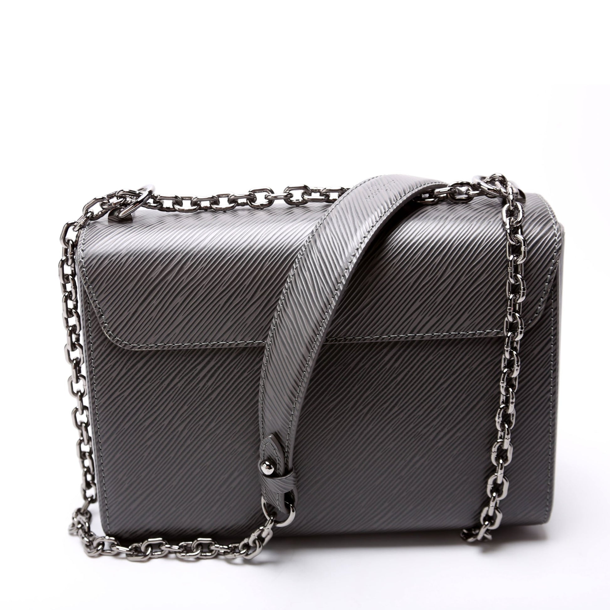 Louis Vuitton Twist Grey MM Epi Handbag Grey 2