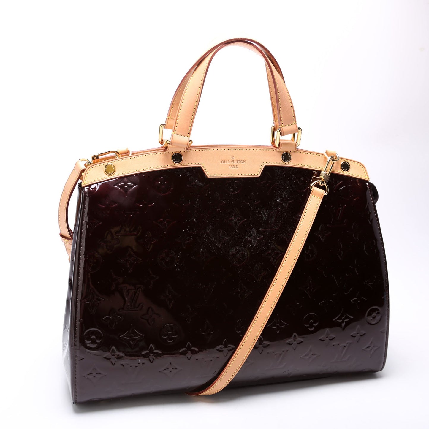 Louis Vuitton Brea GM Burgundy Vernis Handbag
