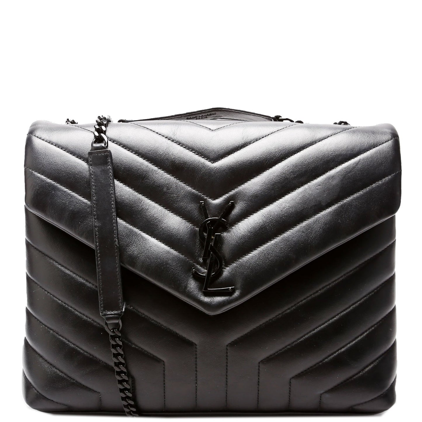 YSL Saint Laurent Loulou Bag Quilted Black Medium Travel Bag Quilted 574946 Black