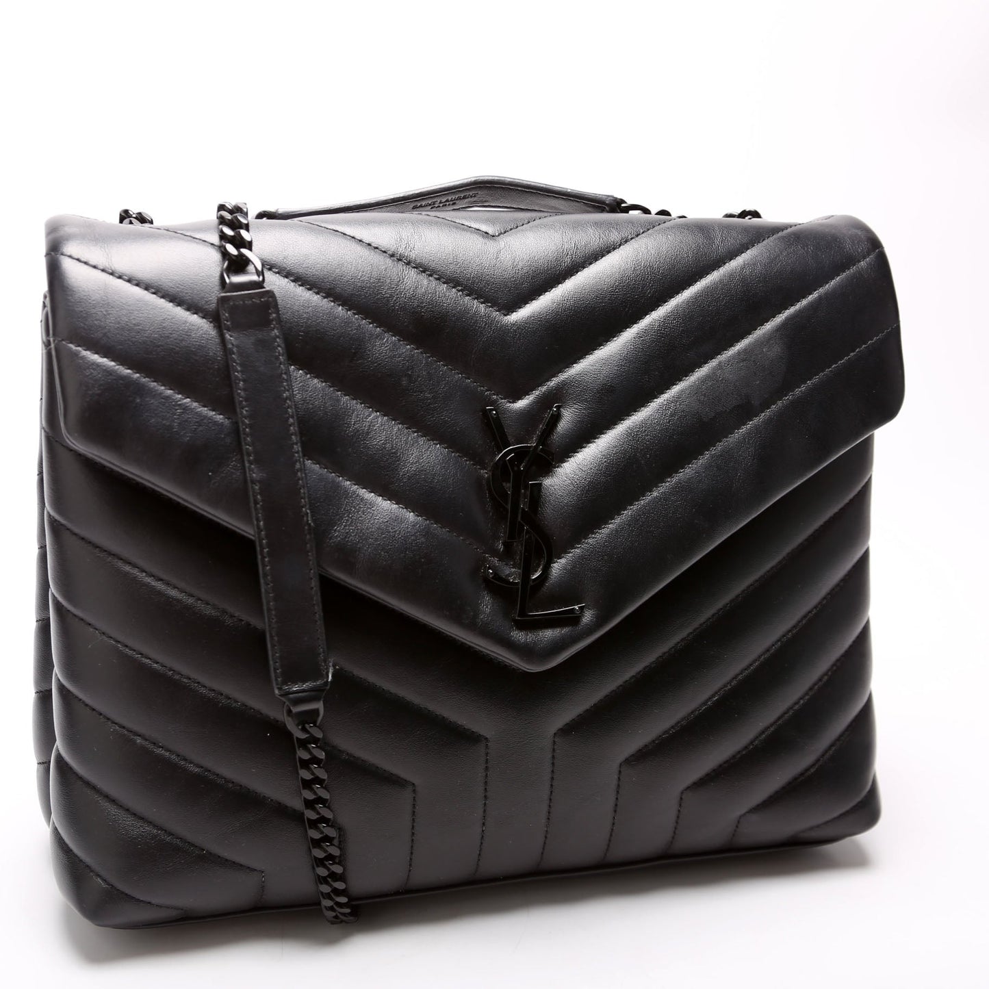 YSL Saint Laurent Loulou Bag Quilted Black Medium Travel Bag Quilted 574946 Black