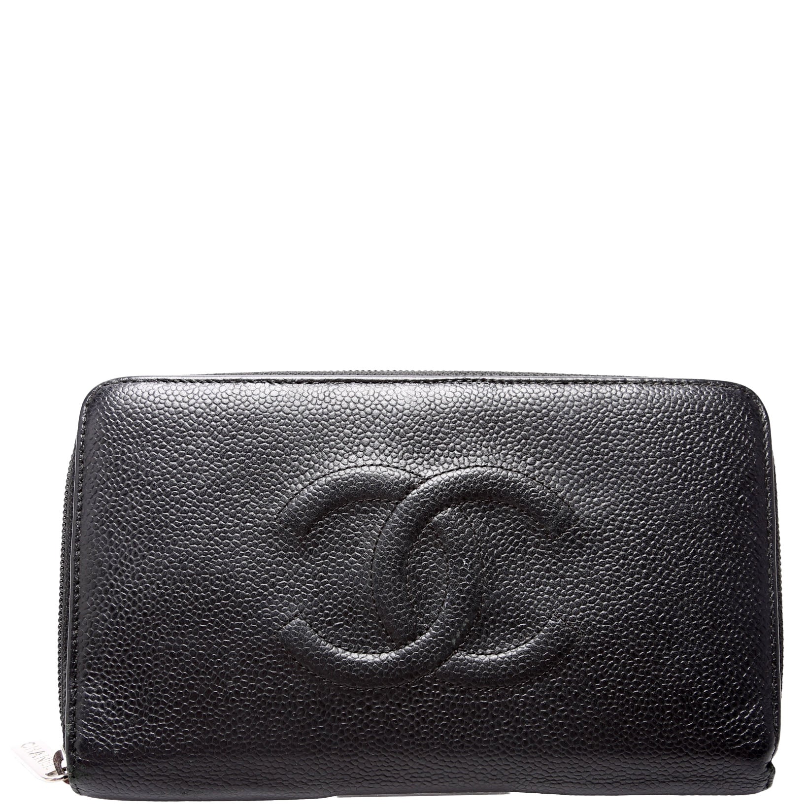 Chanel Timeless CC Zip Around Organizer Wallet 17M Black