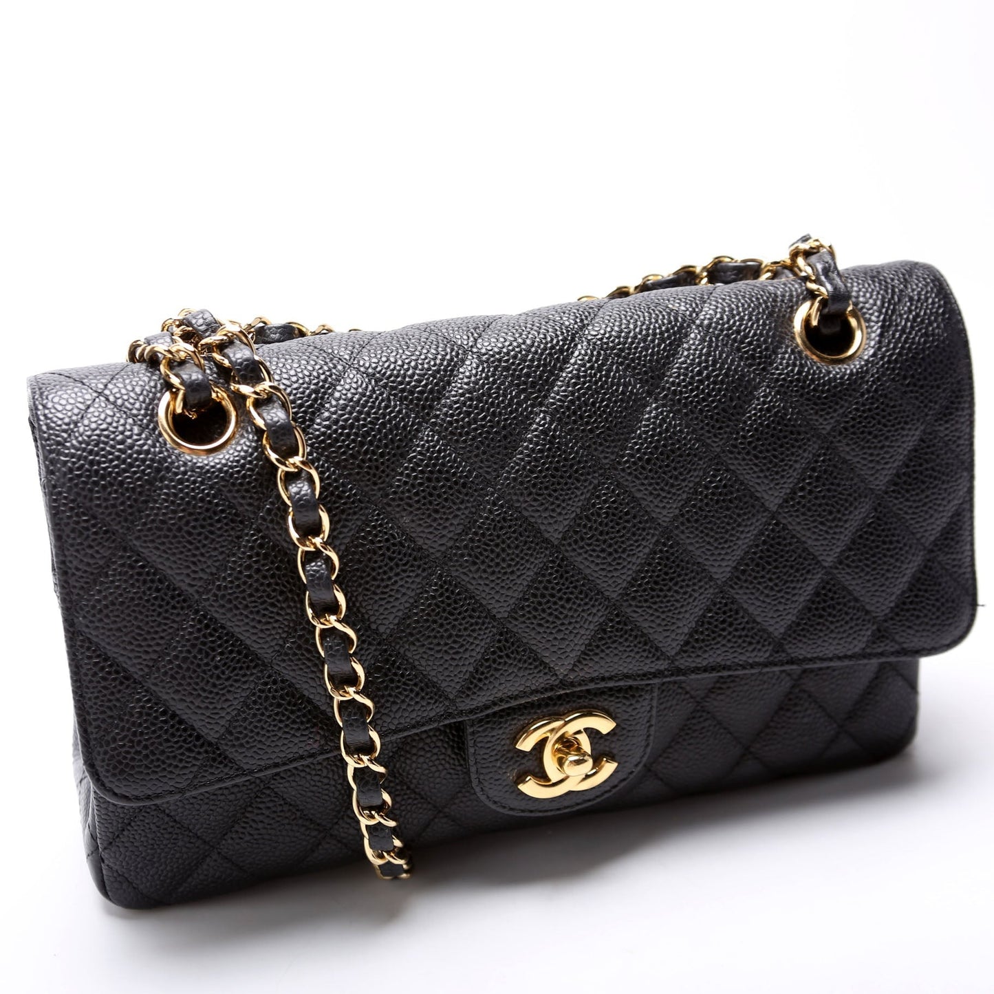 Chanel Classic Flap Caviar 14-16M Black Handbag