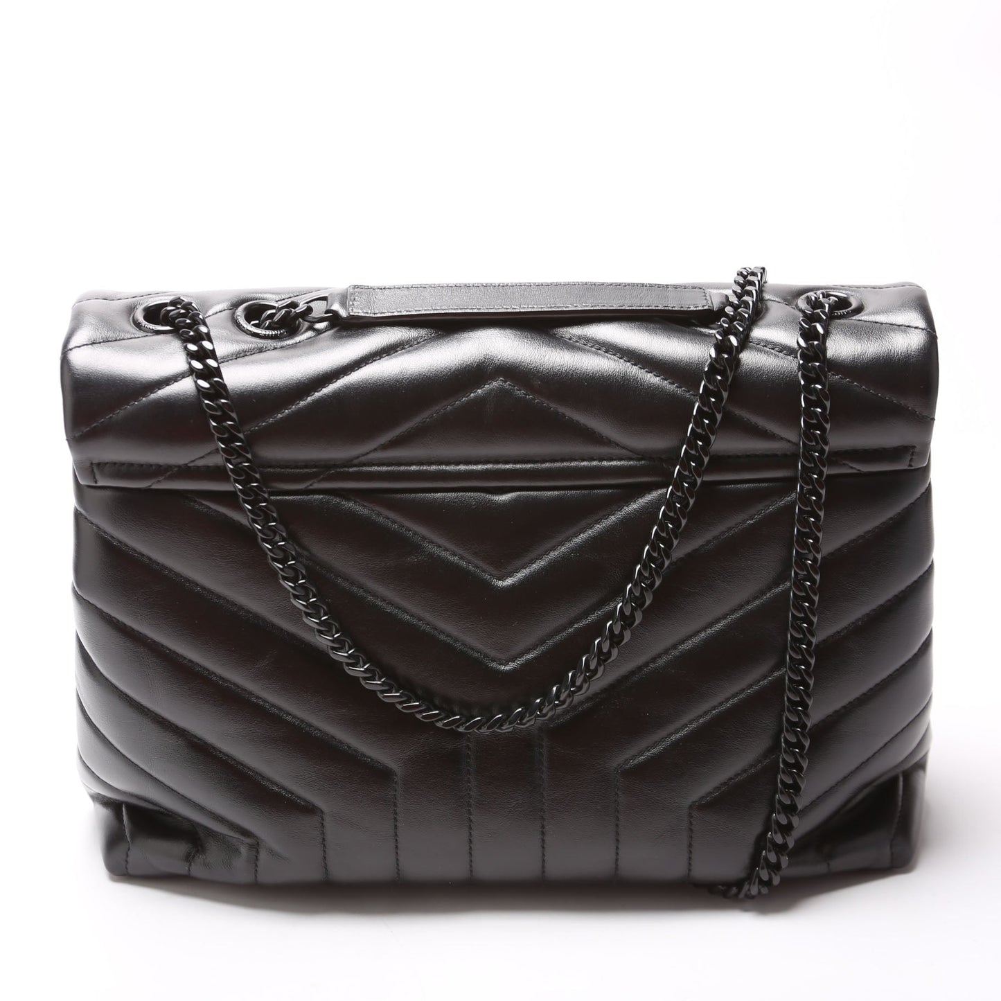 YSL Saint Laurent Loulou Bag Quilted Black Medium Travel Bag 574946 Black 2