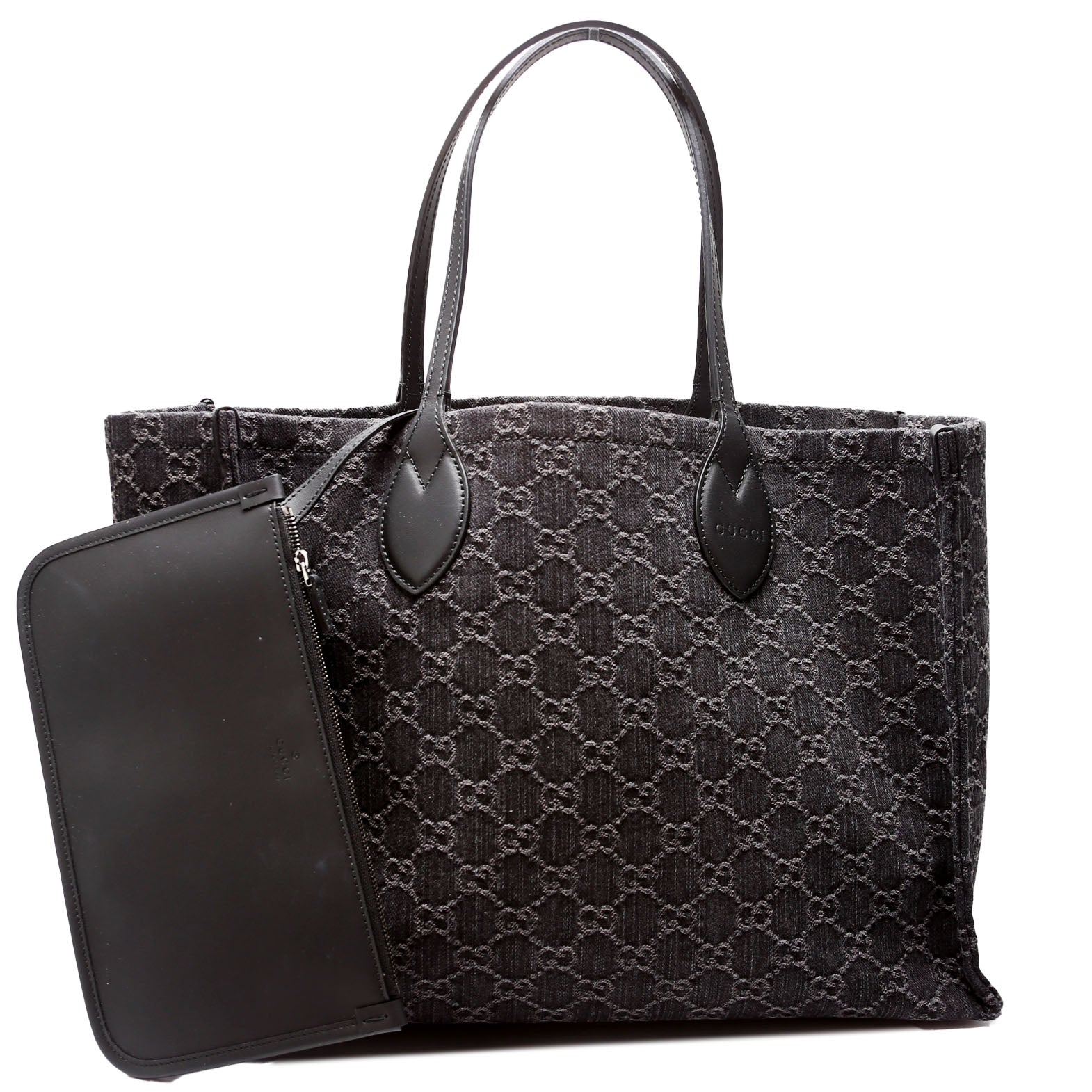 Gucci Summer Denim Black Large Tote Bag