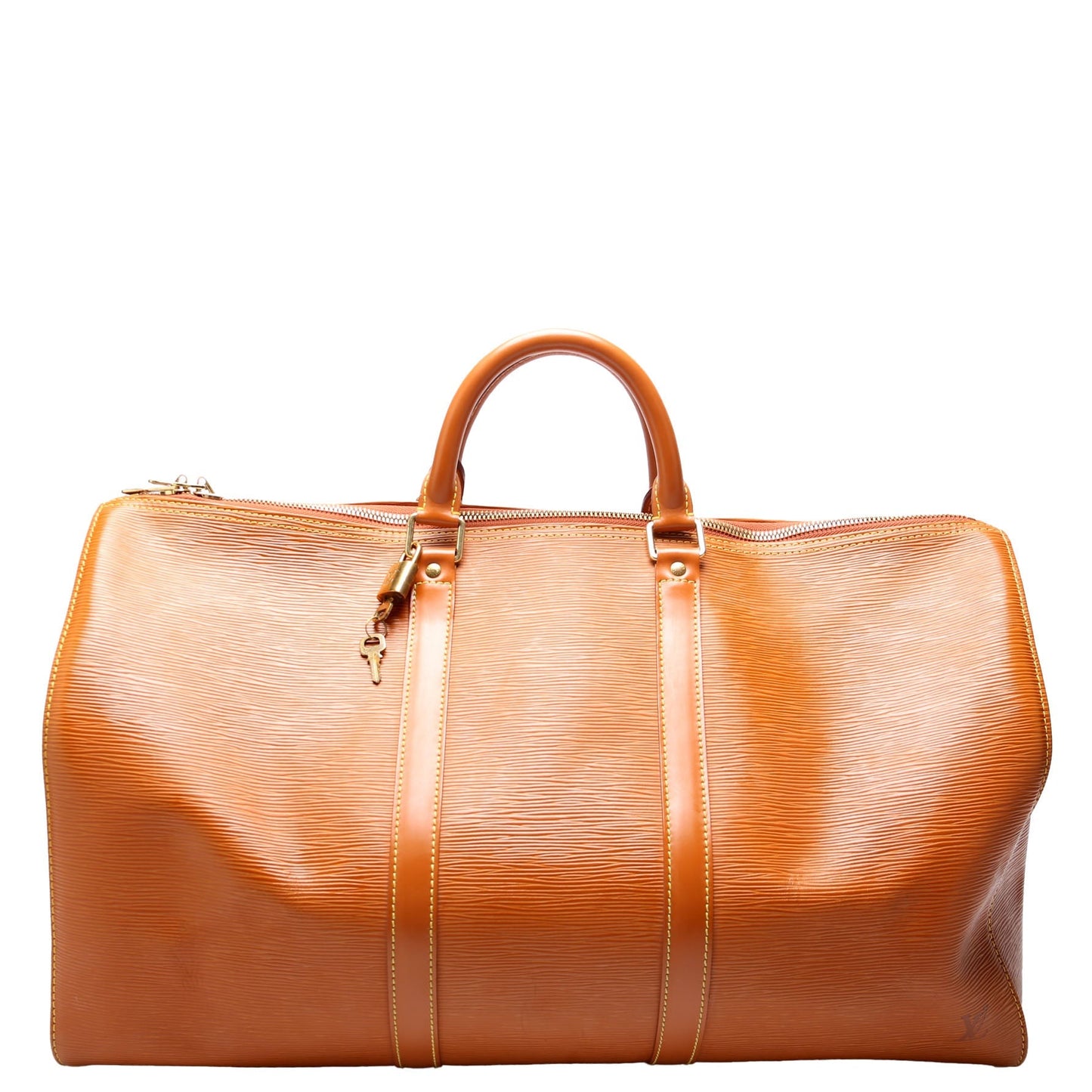 Louis Vuitton Keepall 50 Cognac Epi Travel Bag