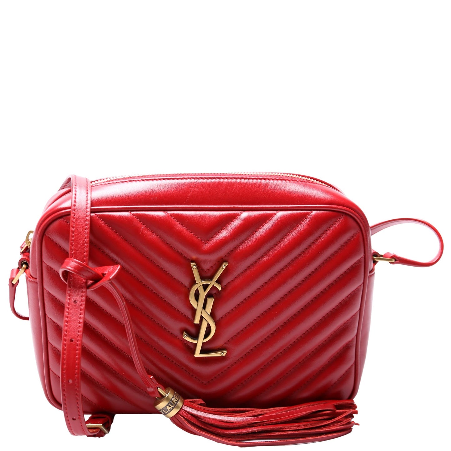 YSL Saint Laurent Saint Laurent Lou Camera Bag Quilted Red Travel Bag